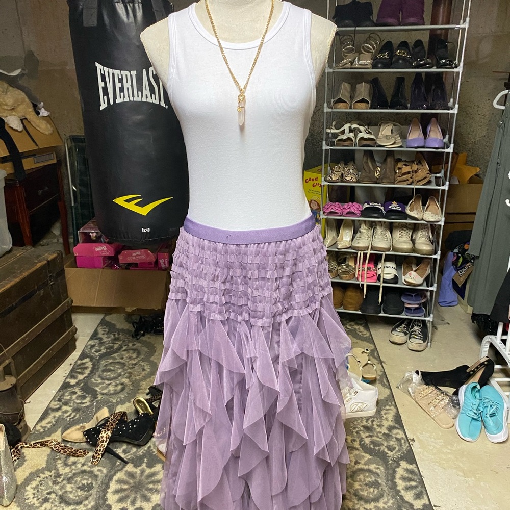 Lavender Maxi Ruffled Skirt - Picture 6 of 6